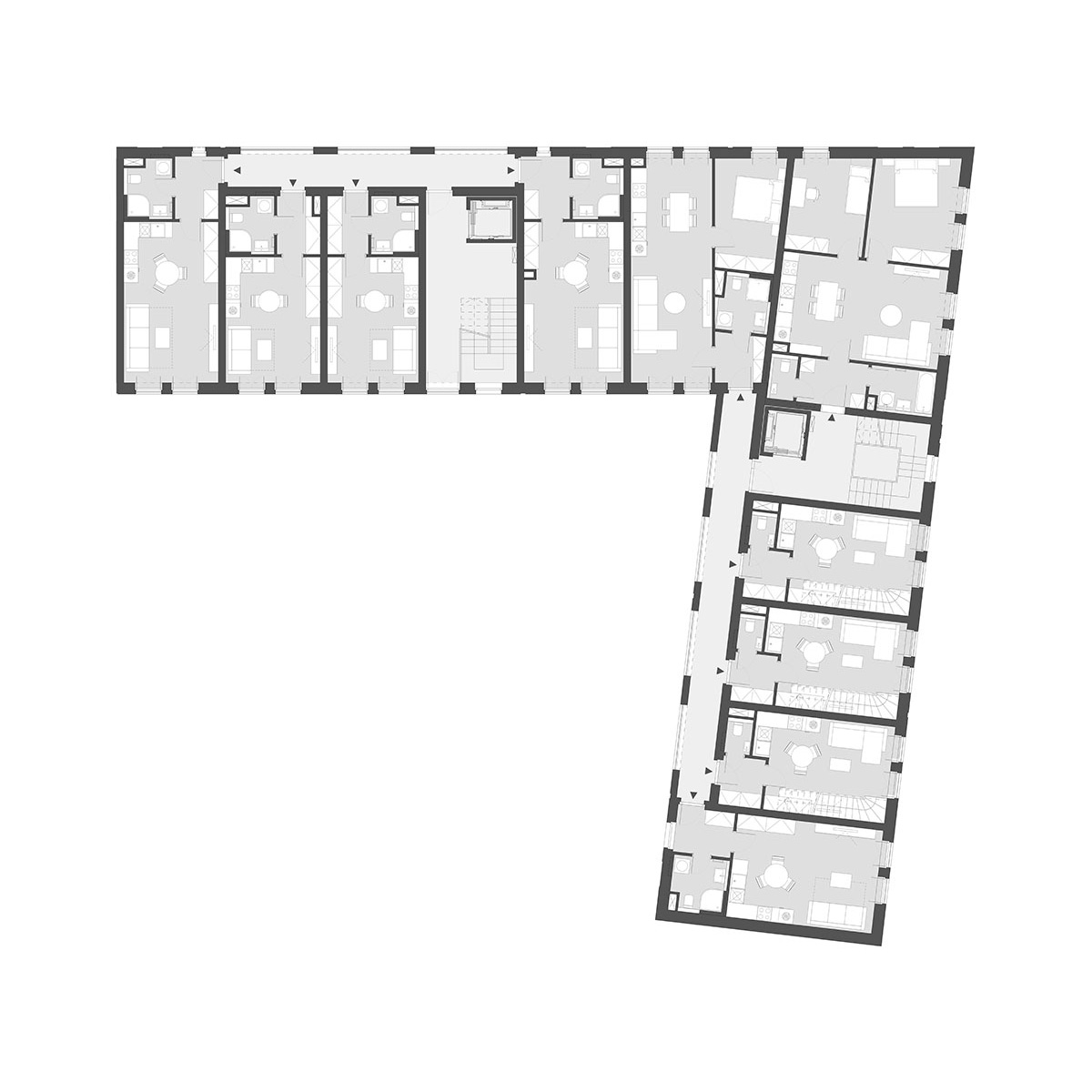 Půdorys C1-2 — 2. NP